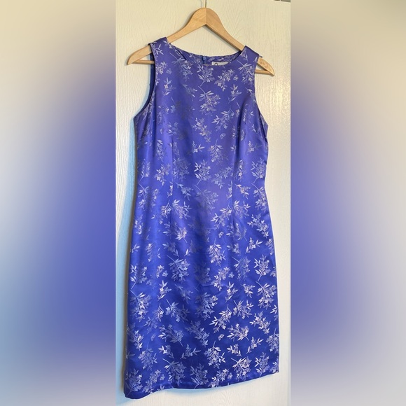 Lilly Pulitzer Dresses & Skirts - Vintage Lilly Pulitzer Sleeveless Midi Shift Floral Silk Dress Blue Women Size 4